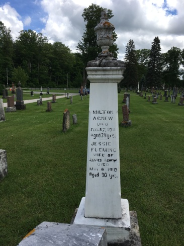 Greenwood Cemetery - Jessie Fleming Agnew and son Milton J Agnew